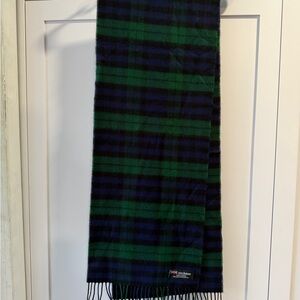 Elegant Green and Blue Tartan Scarf